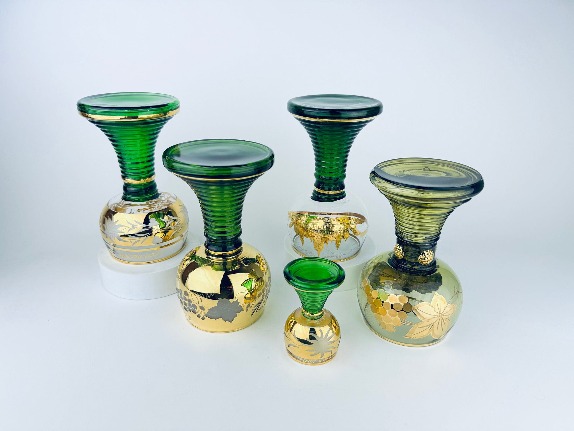 Product image for 'vintage german souvenir roemer green beehive stemmed barware glass sold separately' (view 23ead0)