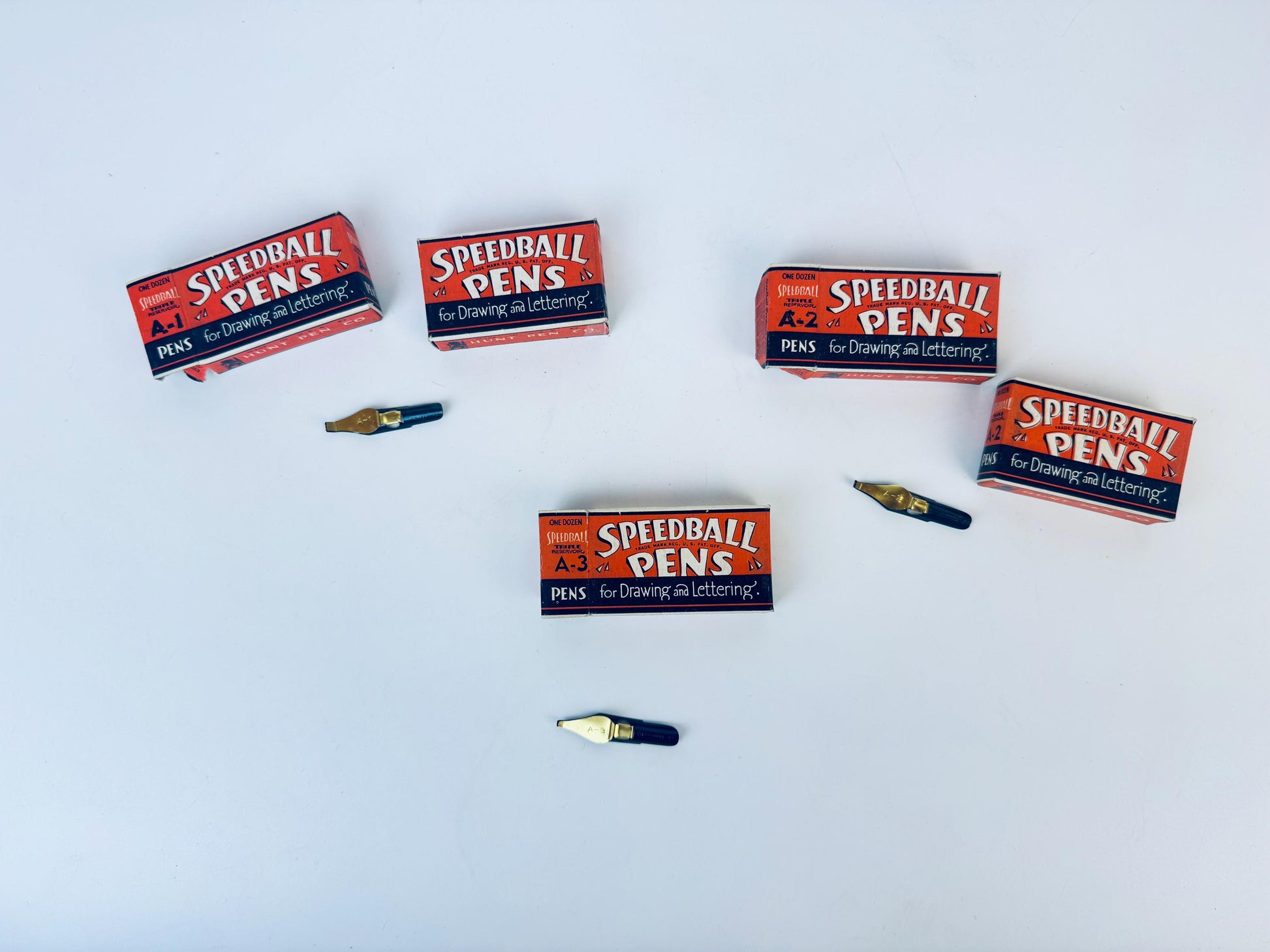 Product image for 'vintage speedball pens nib box made in usa for drawing and lettering new old stock boxes sold separately' (view 5e6983)