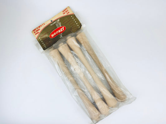 Product image for 'vintage rocket mid century modern tapered wood furniture legs set of 8 5 in original packaging' (view df0877)