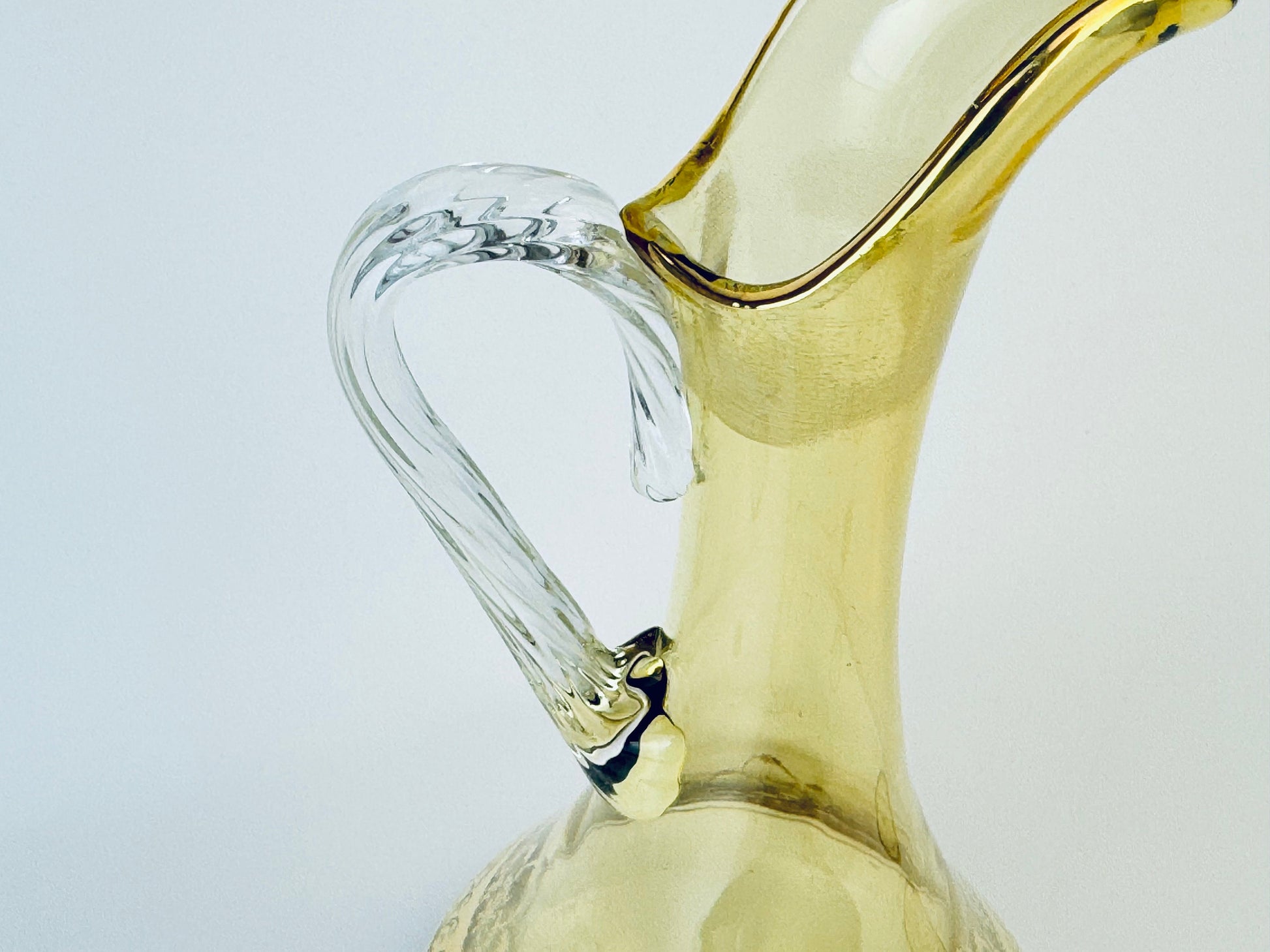 Product image for 'vintage amber gold crystal drink ware barware set decanter four 4 aperitif swirl pedestal glasses barware gift' (view 49f64f)