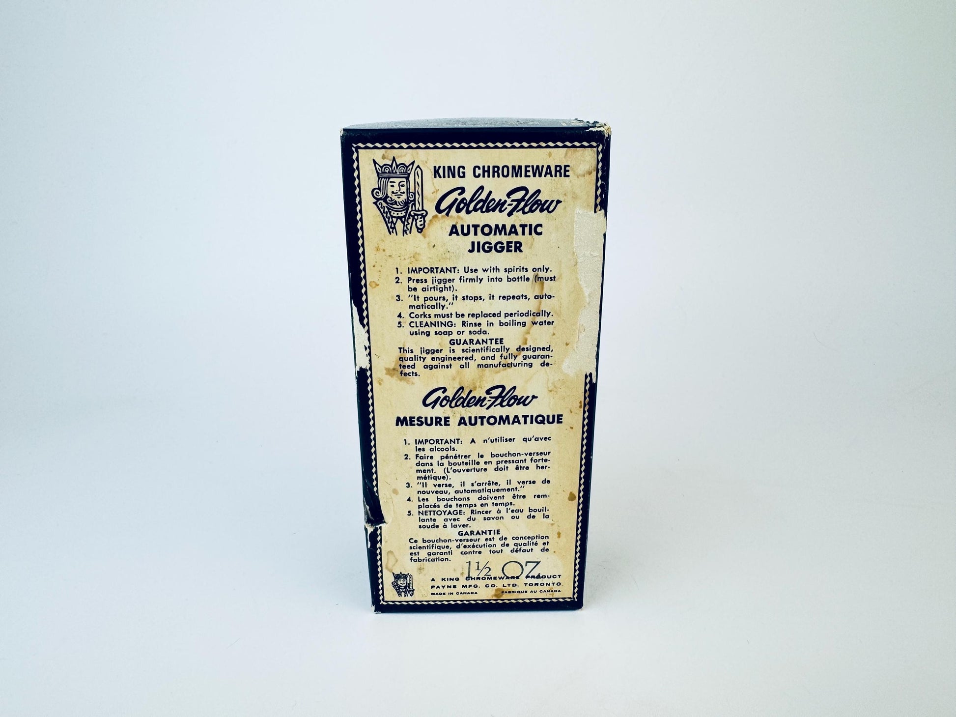 Product image for 'vintage golden flow automatic jigger barware gift made in canada a king chromeware product' (view 966354)