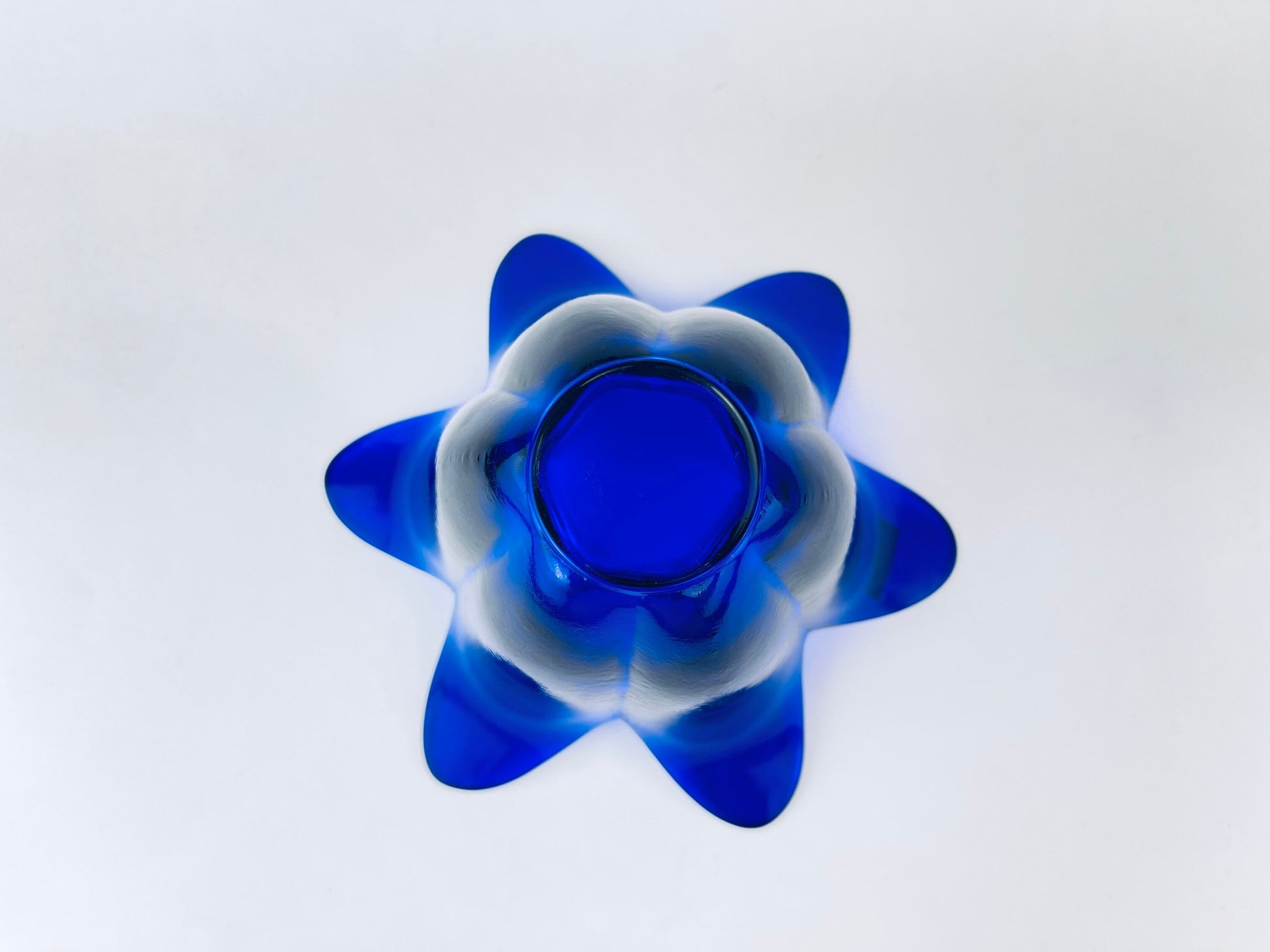 Product image for 'vintage cobalt blue glass floral votive candle holders studio nova handmade in portugal' (view 06c2b9)