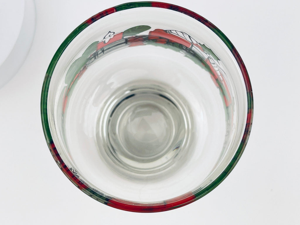 Product image for 'vintage glass christmas candleholders set of two 2 wreath candle pattern' (view 0d2c8f)