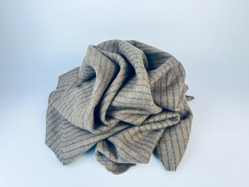 Product image for 'vintage brown grey striped suiting soft wool fabric material cuts sold separately' (view 2021e2)