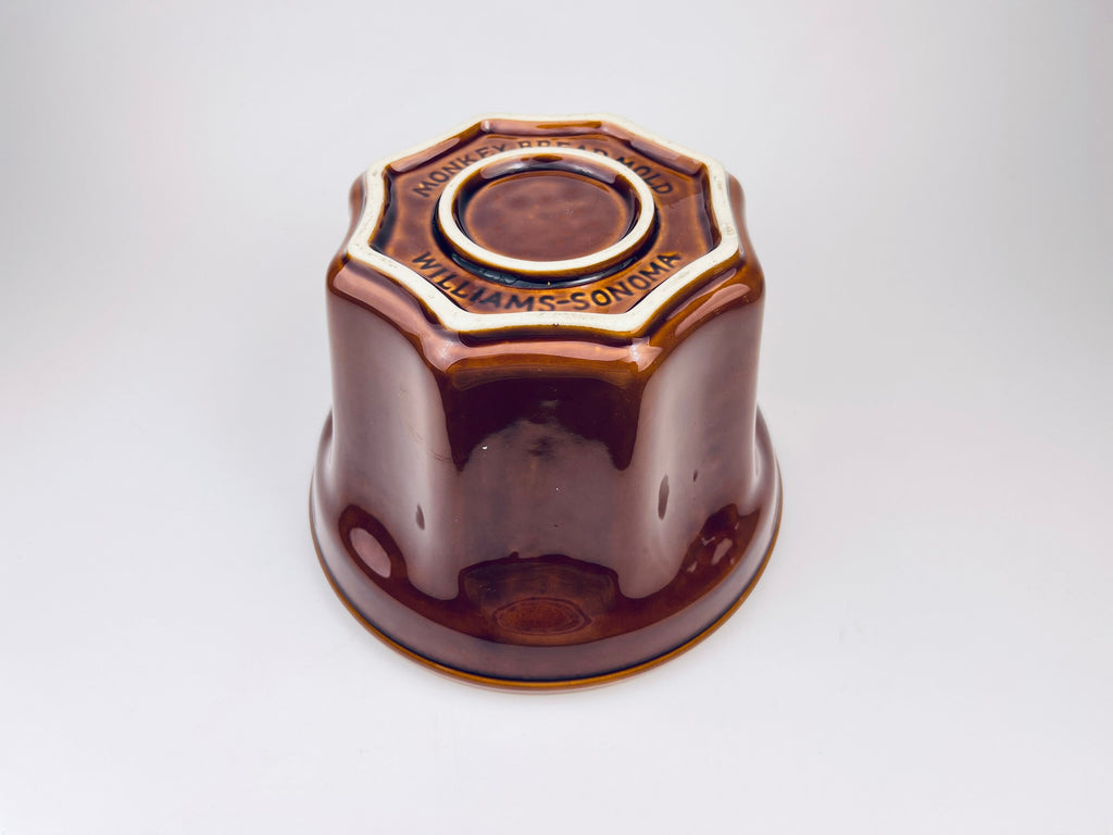 Product image for 'vintage williams sonoma monkey bread mold brown drip glaze ceramic' (view acebd7)