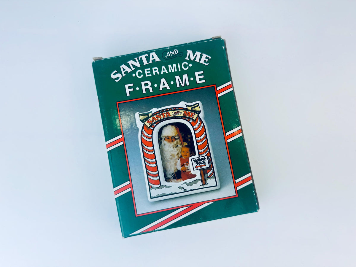 Product image for 'vintage santa me ceramic tabletop picture frame mall santa picture' (view 8a363d)