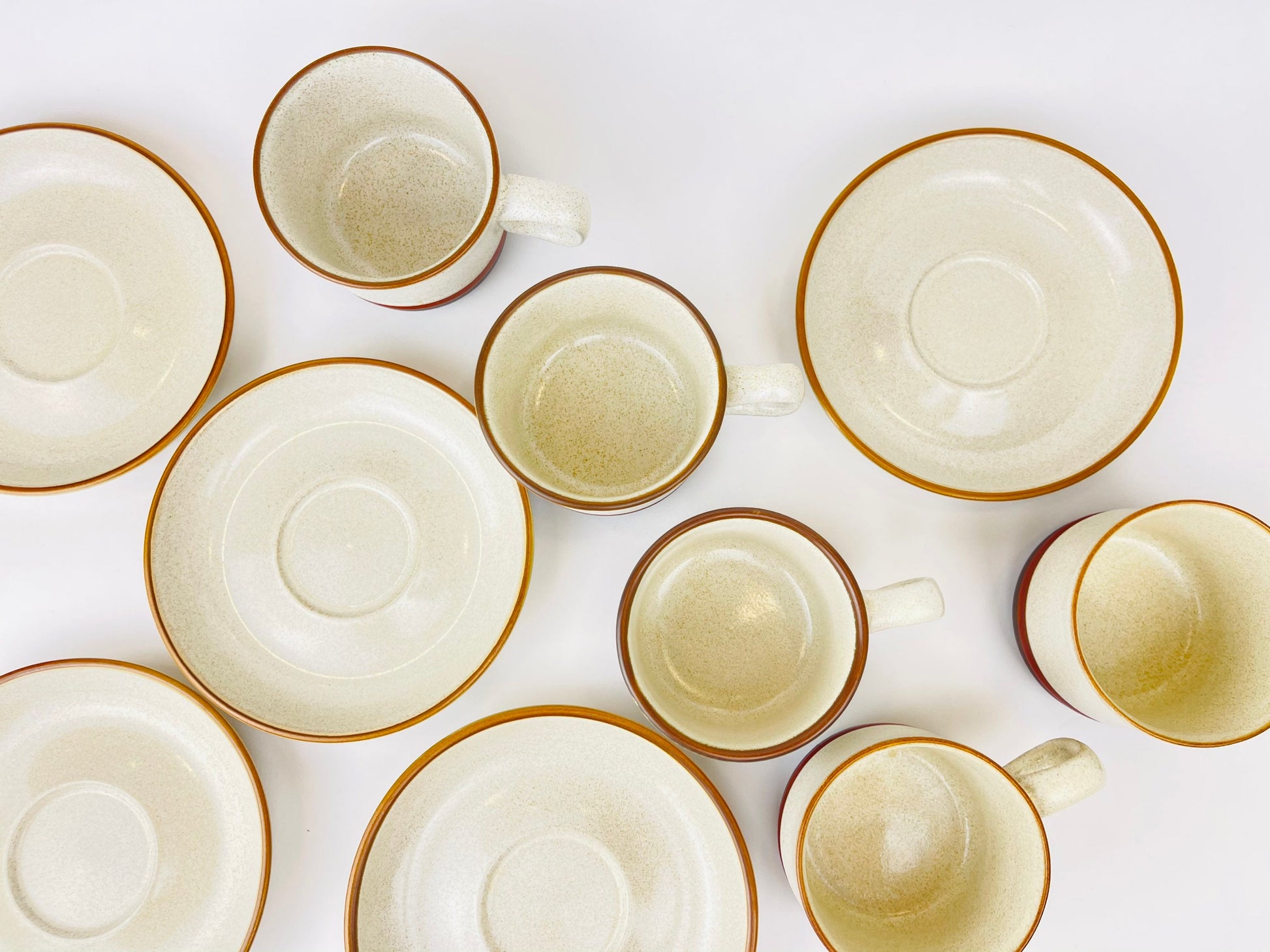 Product image for 'vintage denby potters wheel collection mug saucer set made in england sets sold separately' (view 61747a)