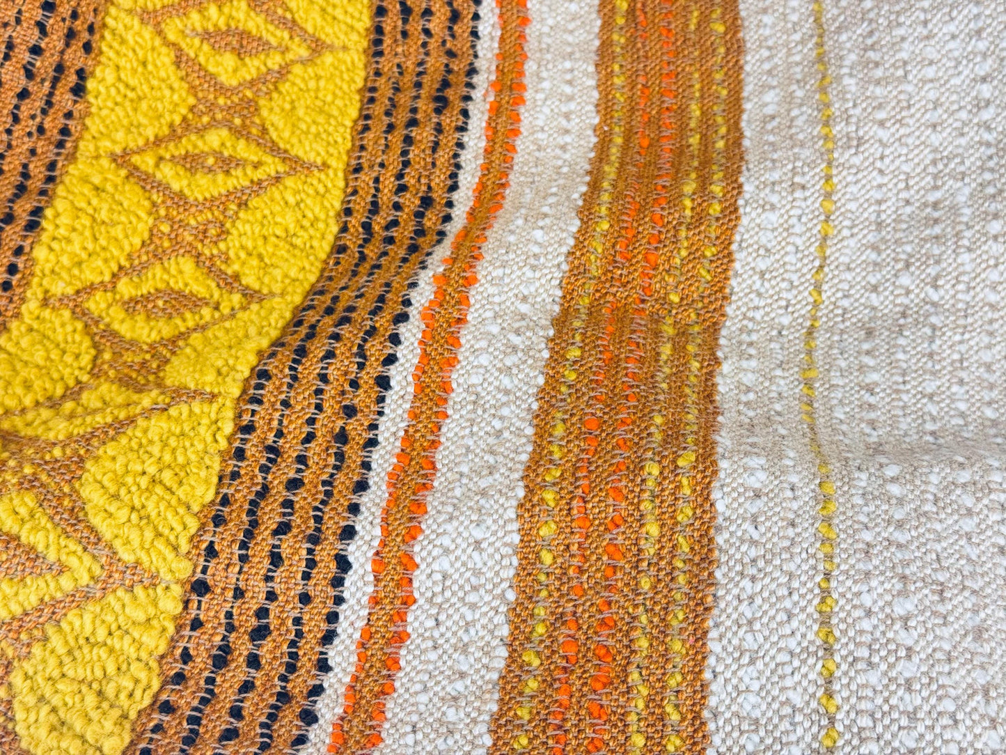 Product image for 'vintage 1970s acrylic rug 50 x72 sculpted loop pile with fringe retro geometric floor rug' (view 3ad34a)