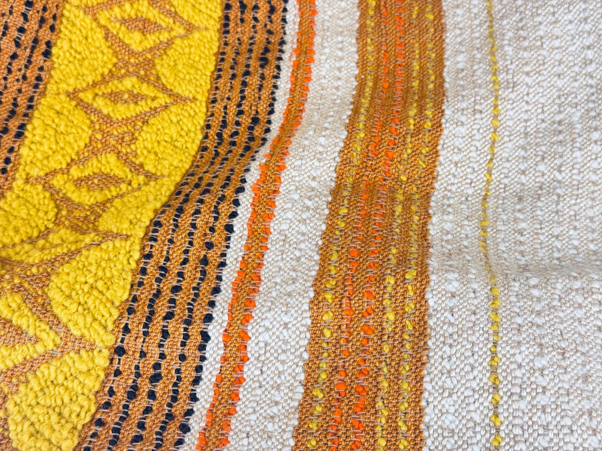Product image for 'vintage 1970s acrylic rug 50 x72 sculpted loop pile with fringe retro geometric floor rug' (view 3ad34a)