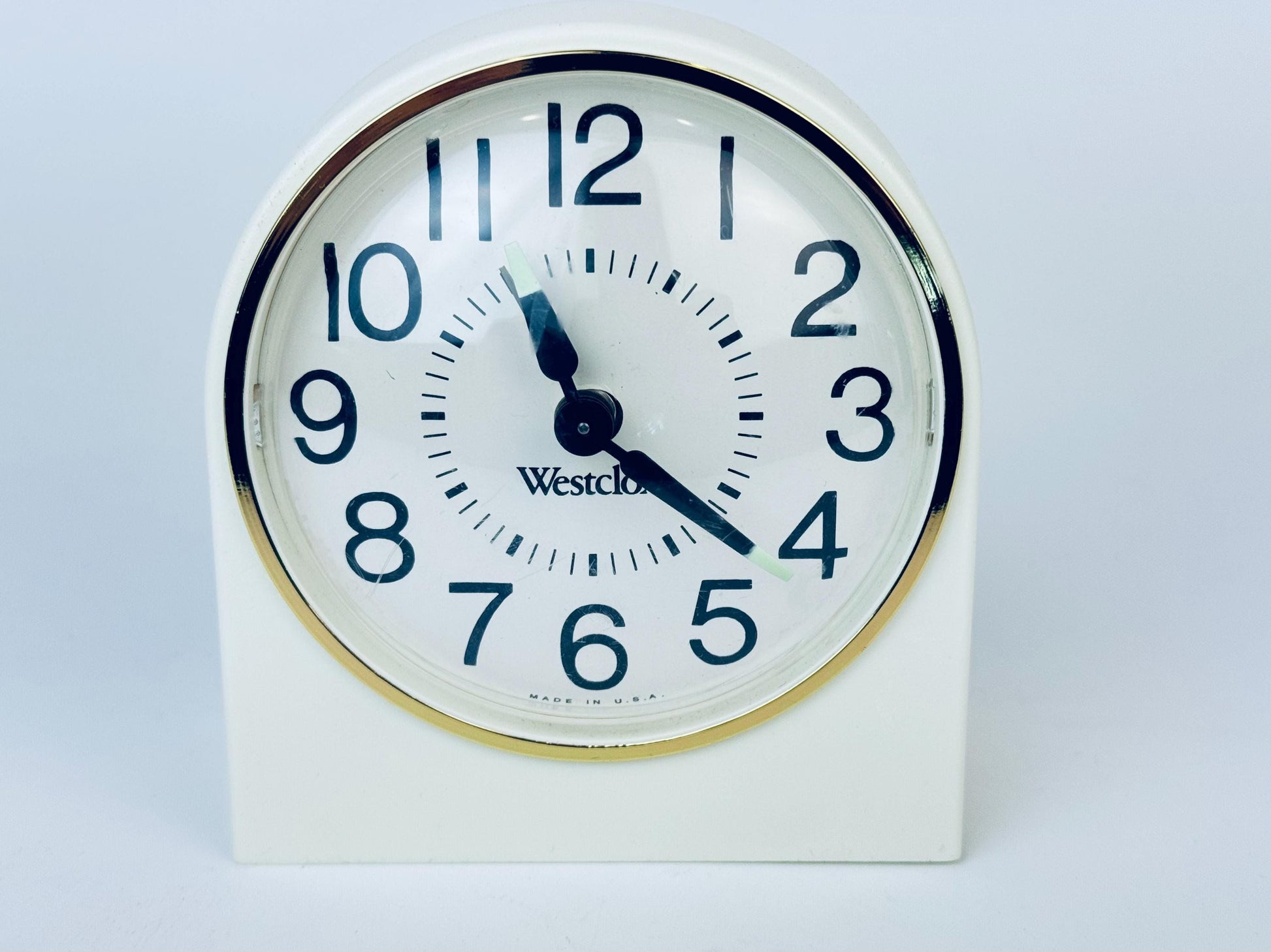 Product image for 'vintage westclox wind up tabletop alarm clocks made in usa canada china clocks sold separately' (view 4a5a12)