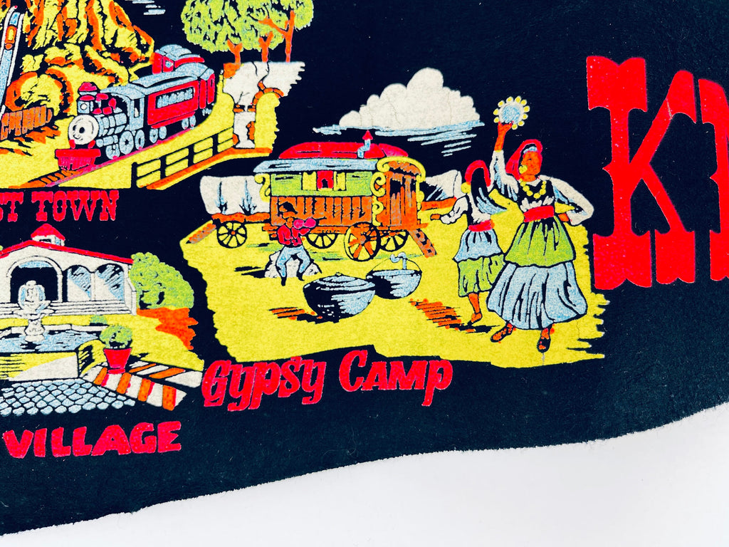 Product image for 'vintage knotts berry farm tapered pennant wall hanging' (view b7f6bb)
