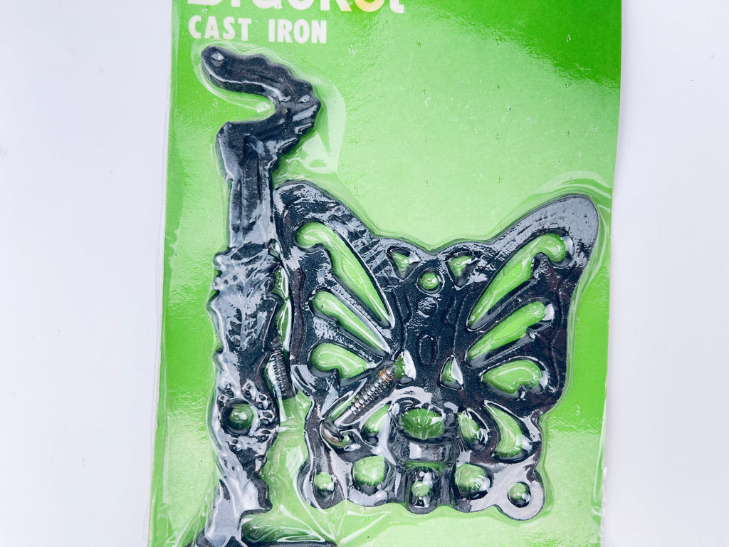 Product image for 'vintage cast iron butterfly swivel wall hanger bracket new old stock nos gold black colour options' (view 1ae6dc)
