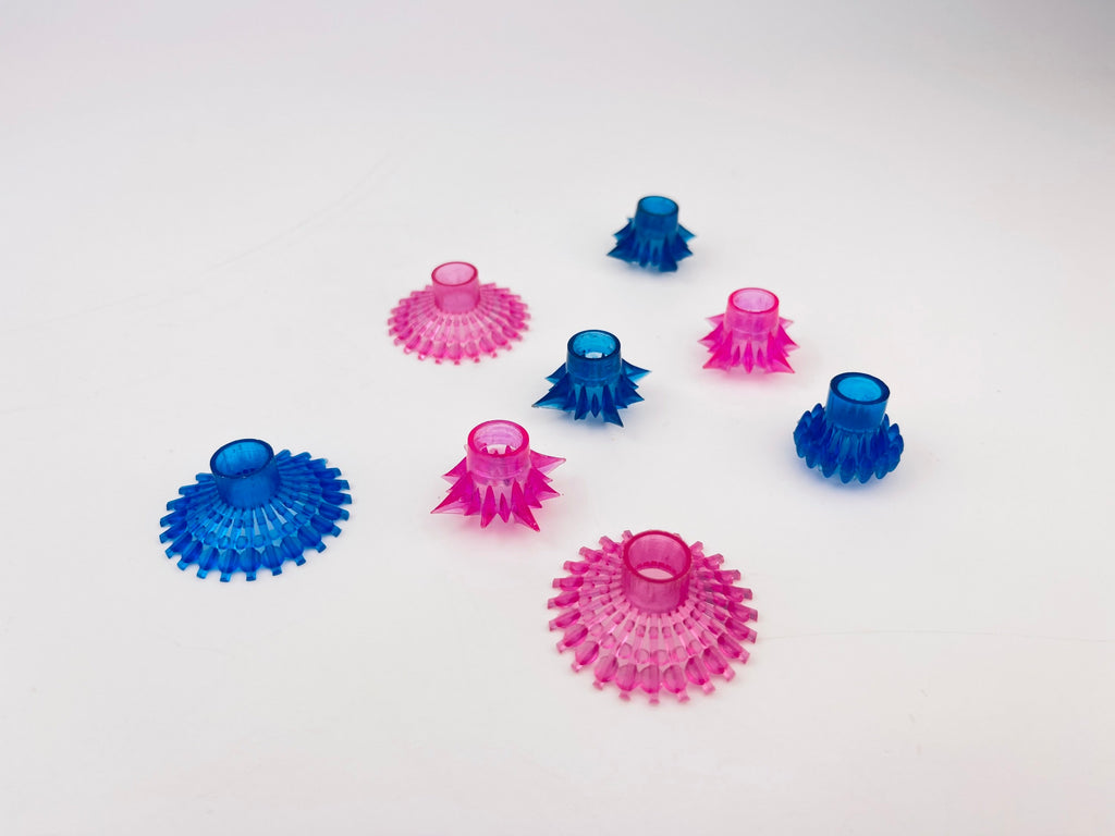Product image for 'vintage mini christmas light reflectors blue pink mixed lot of eight 8' (view 2a4a4c)