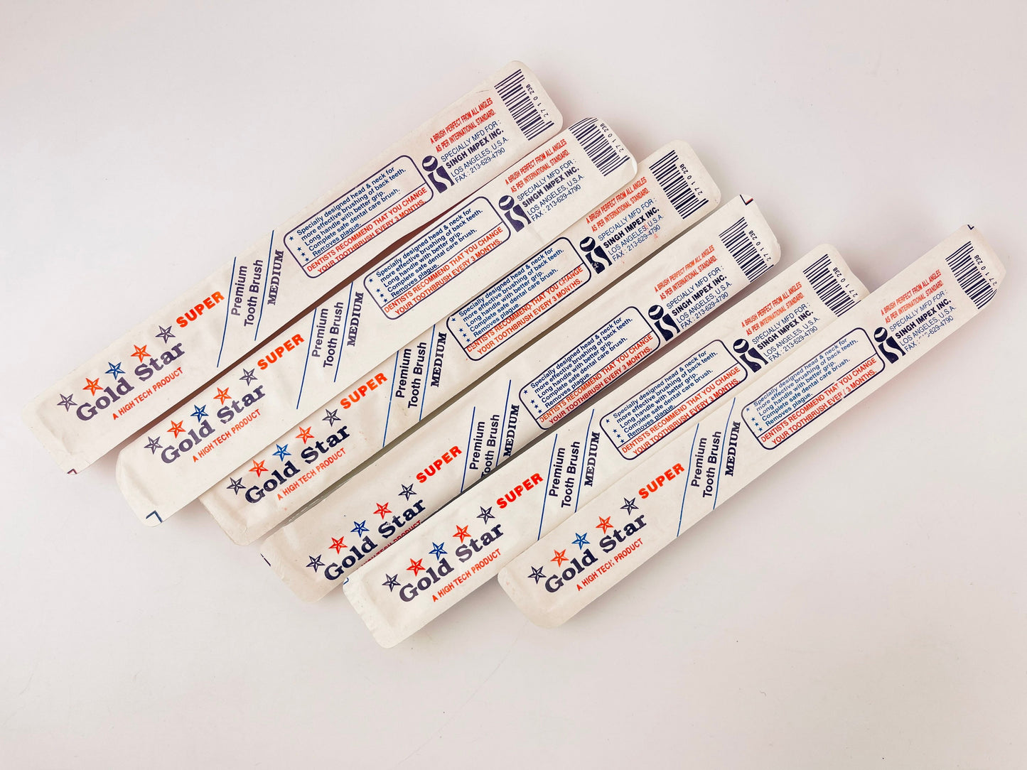 Product image for 'vintage gold star tooth brush new set of forty 40 sets sold separately' (view bcd531)