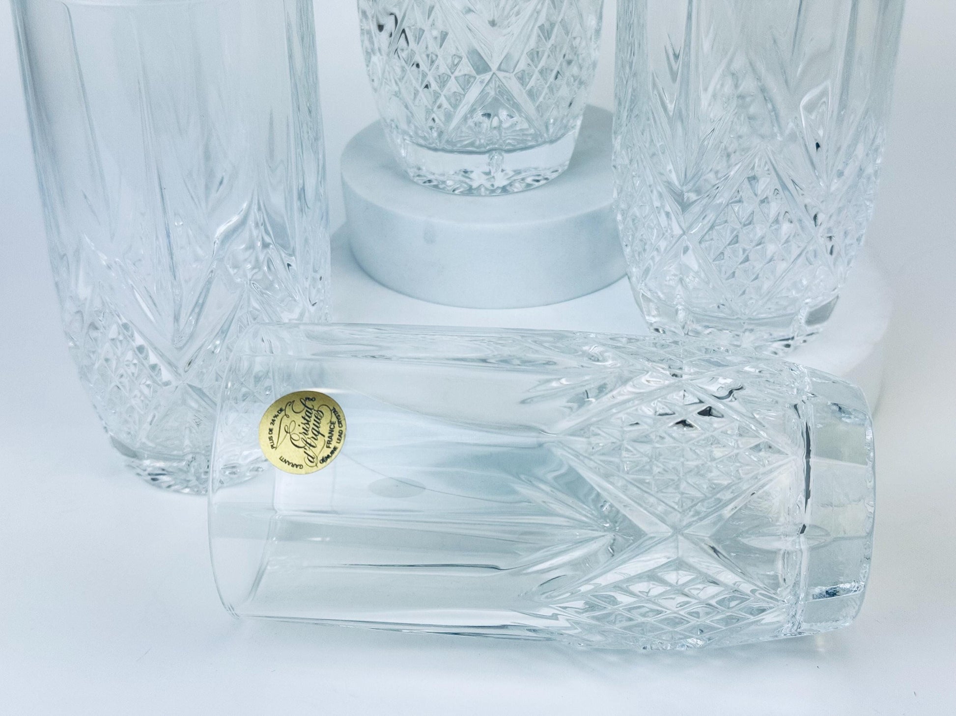 Product image for 'vintage cristal darques garanti crystal high ball glasses fontenay pattern genuine lead crystal 24 made in france' (view 069602)