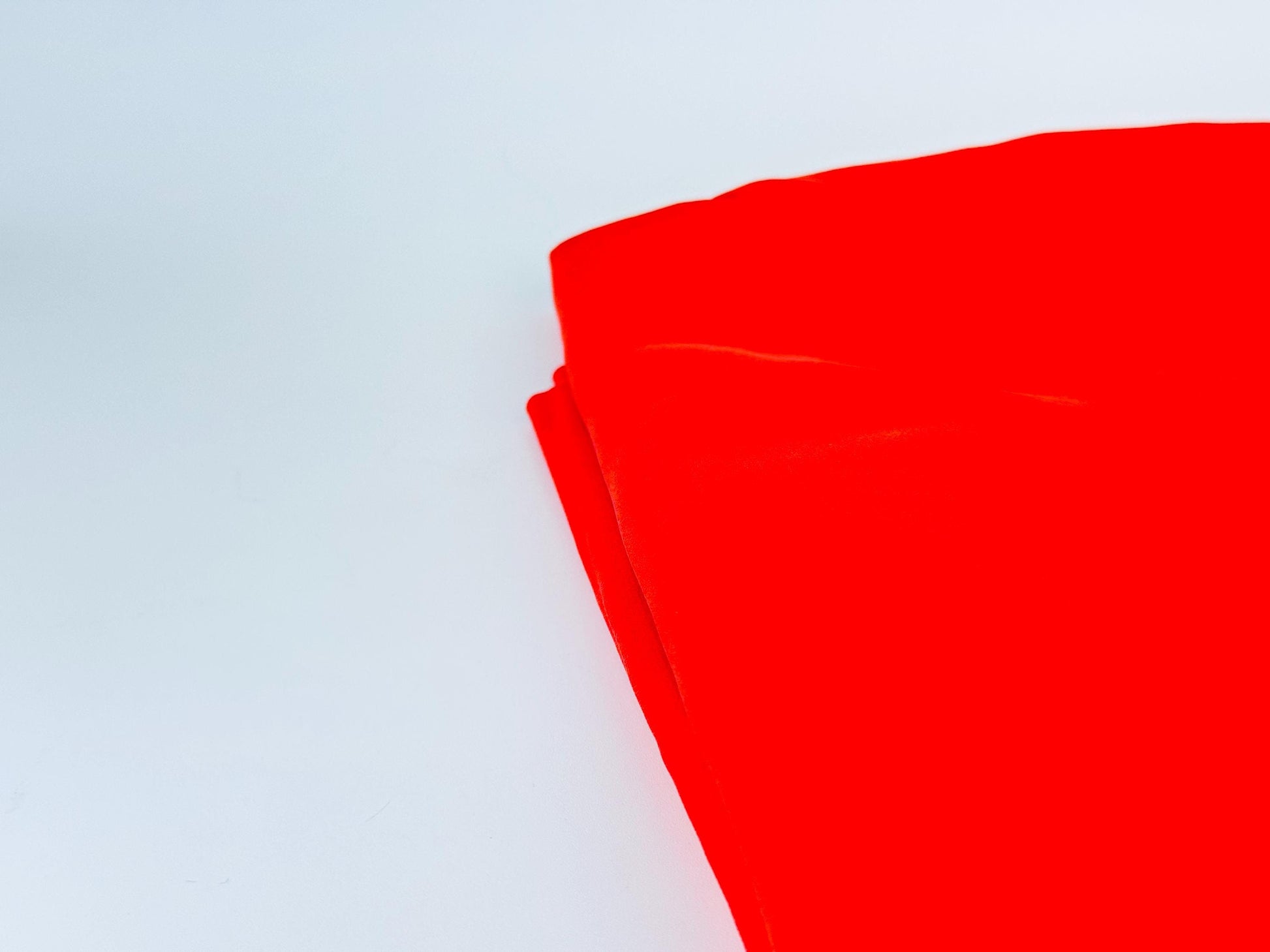 Product image for 'vintage bright scarlet red silky feel polyester fabric material 44 x 100' (view 12c519)