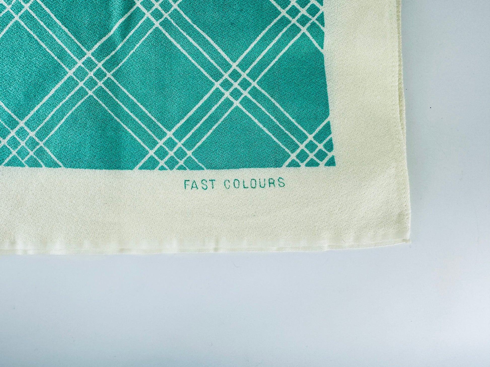 Product image for 'vintage beige green kitchen linen tea towel statement towel 100 cotton' (view c4dd47)