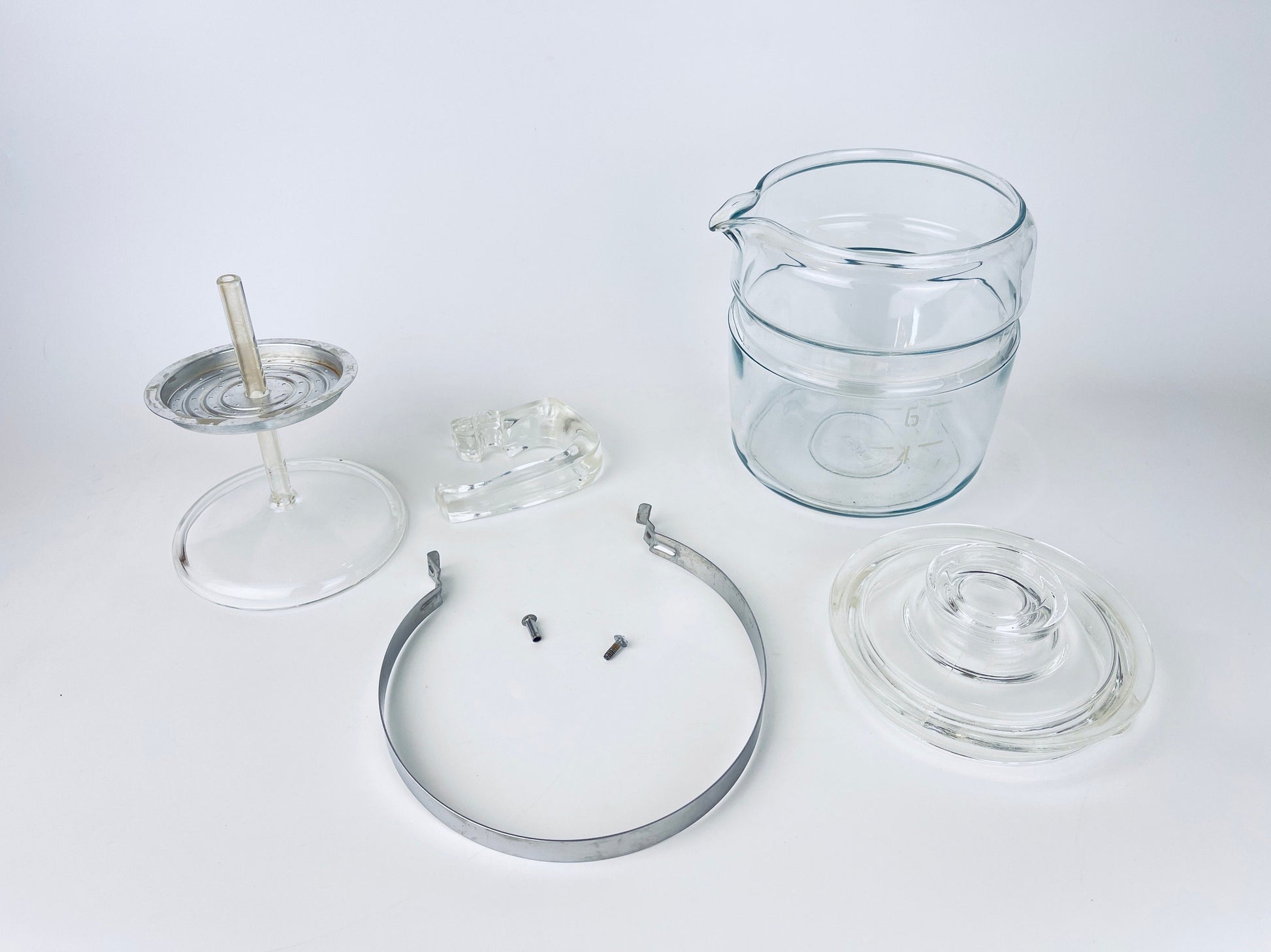 Product image for 'vintage pyrex flameware coffee percolator 7756 b 7754 b parts made in usa sold individually' (view 4a8b90)