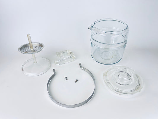 Product image for 'vintage pyrex flameware coffee percolator 7756 b 7754 b parts made in usa sold individually' (view 4a8b90)