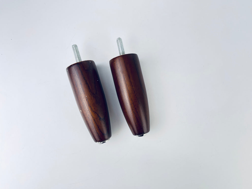 Product image for 'vintage mcm wood silver metal tapered replacement legs 4 set of two 2' (view fe77c9)