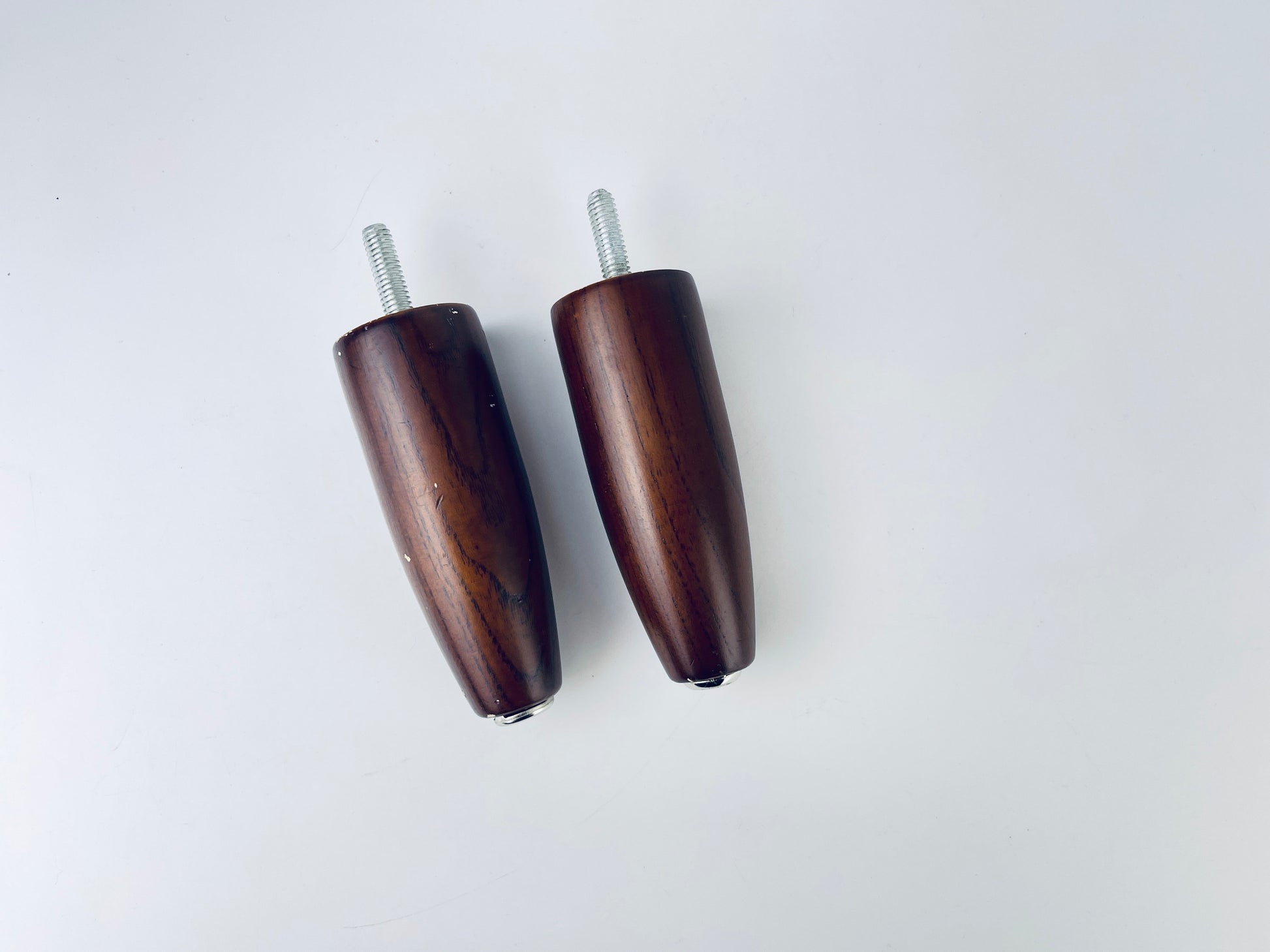 Product image for 'vintage mcm wood silver metal tapered replacement legs 4 set of two 2' (view fe77c9)