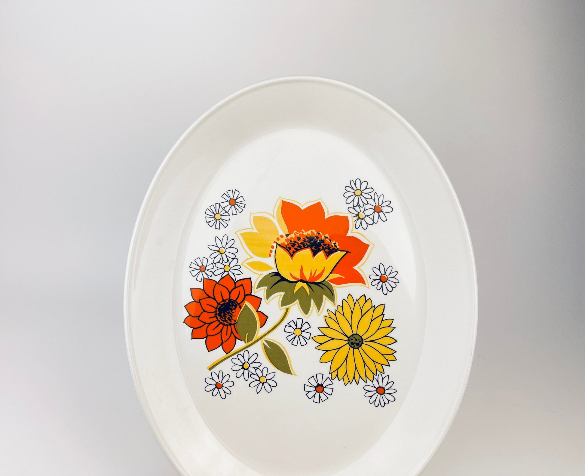 Product image for 'vintage pasadena johnson bros oval serving tray plater flower pattern ironstone made in england' (view 0b1603)