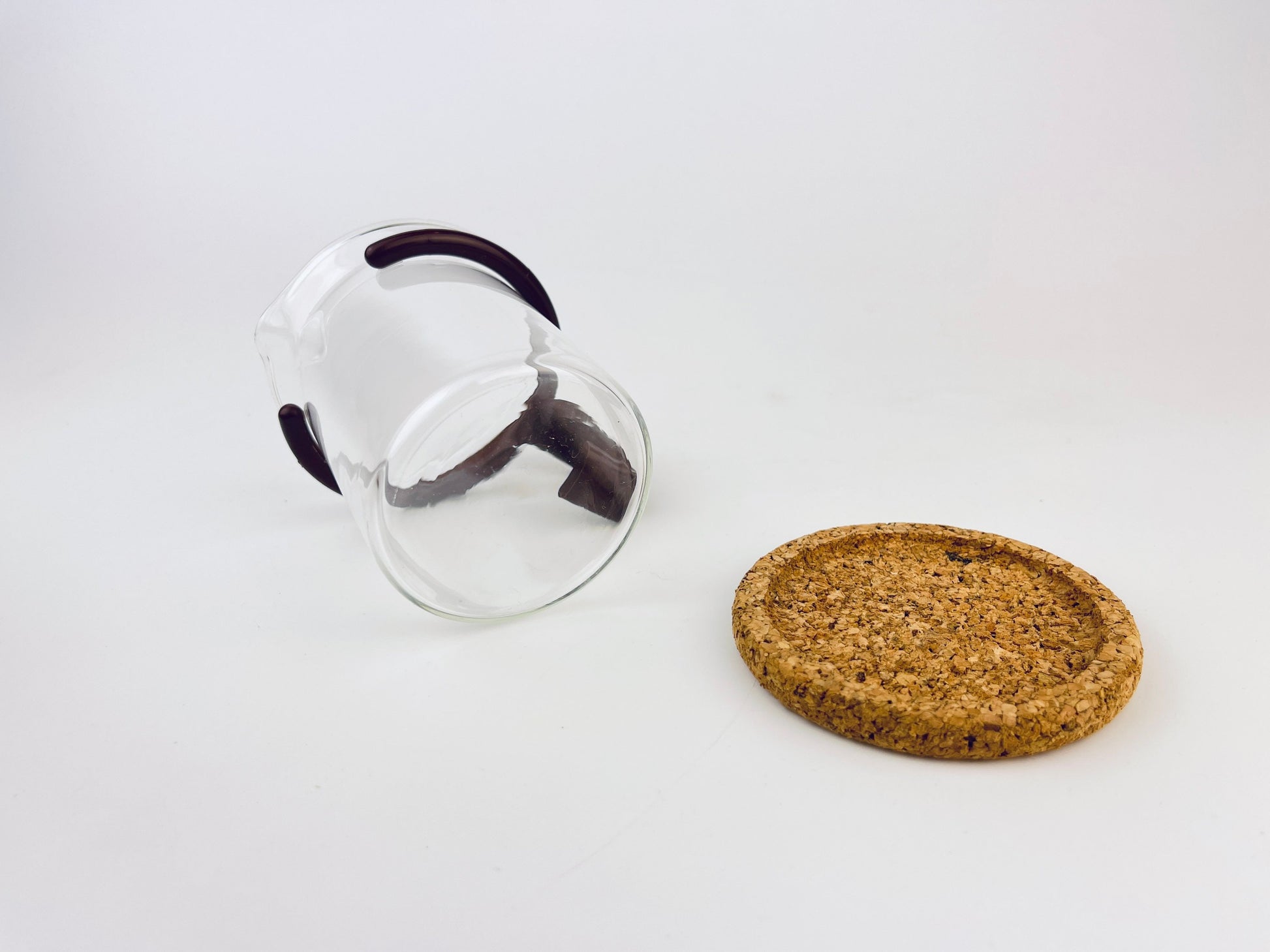 Product image for 'vintage brown bodum espresso demitasse glass coffee creamer sugar bowl set set of two 2' (view 11e362)