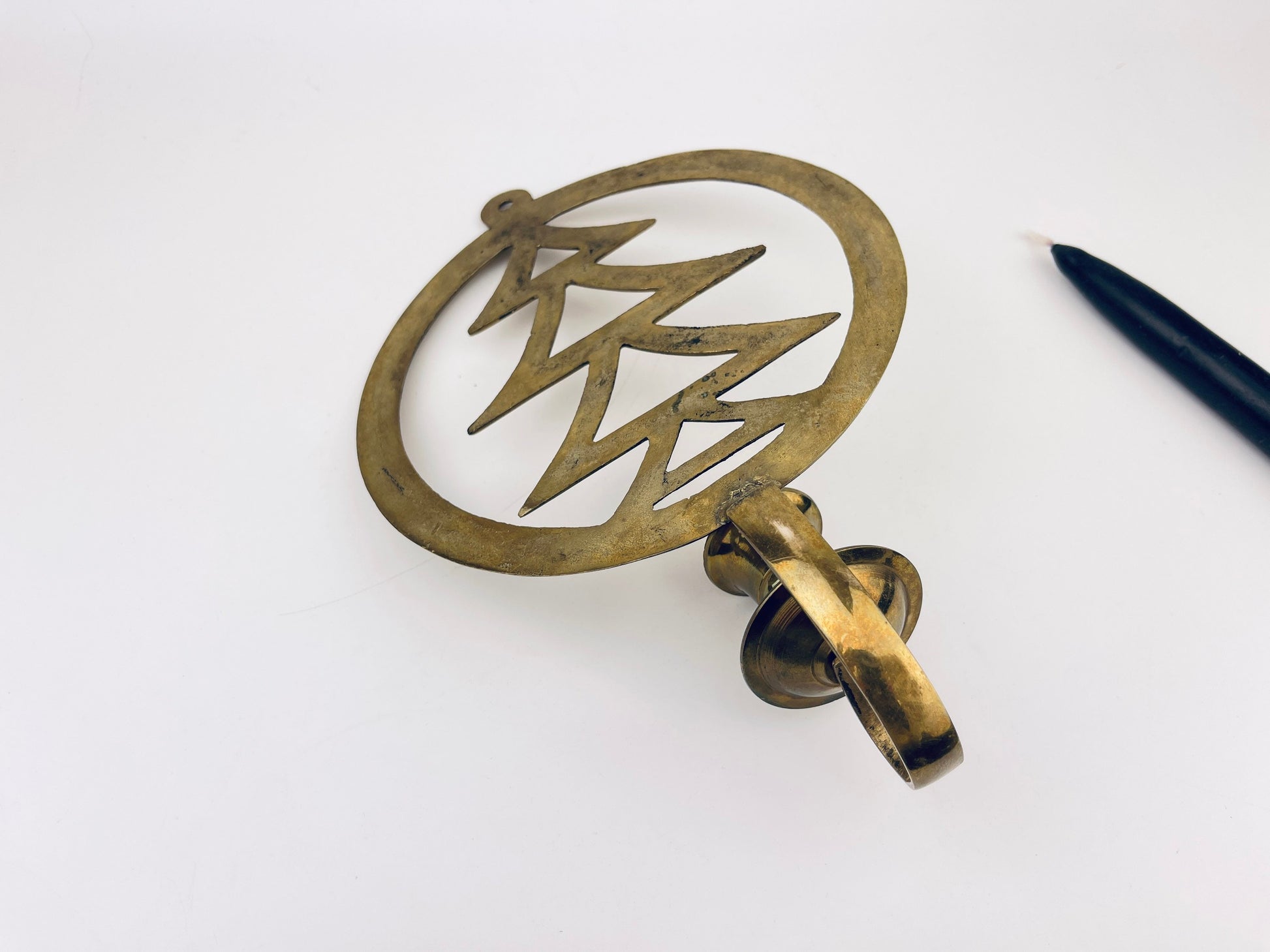 Product image for 'vintage brass christmas tree wall candlestick holder sconce' (view 627e1e)