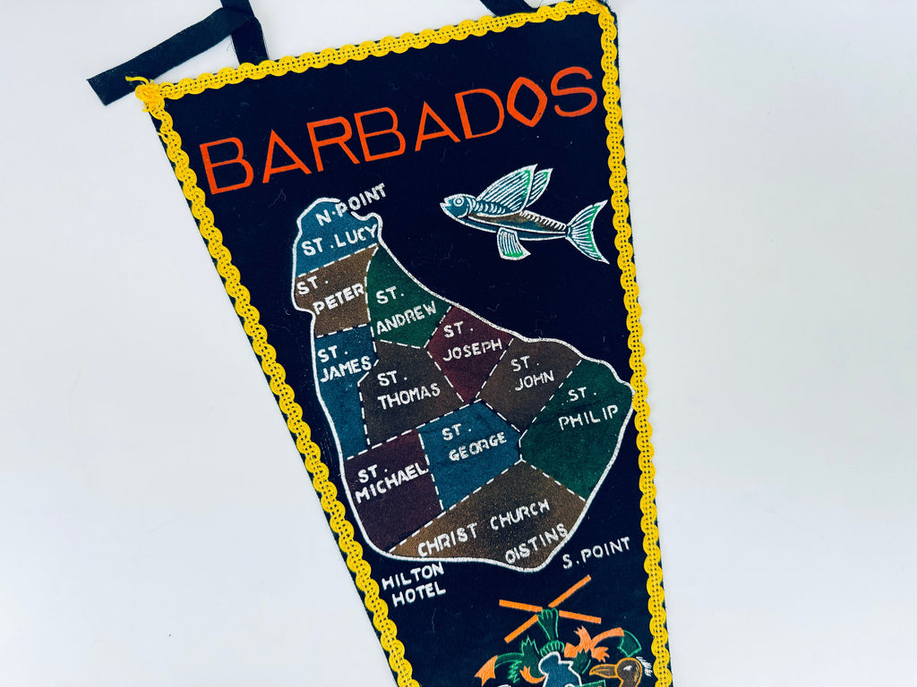 Product image for 'vintage barbados souvenir tapered pennant wall hanging' (view 7c5335)