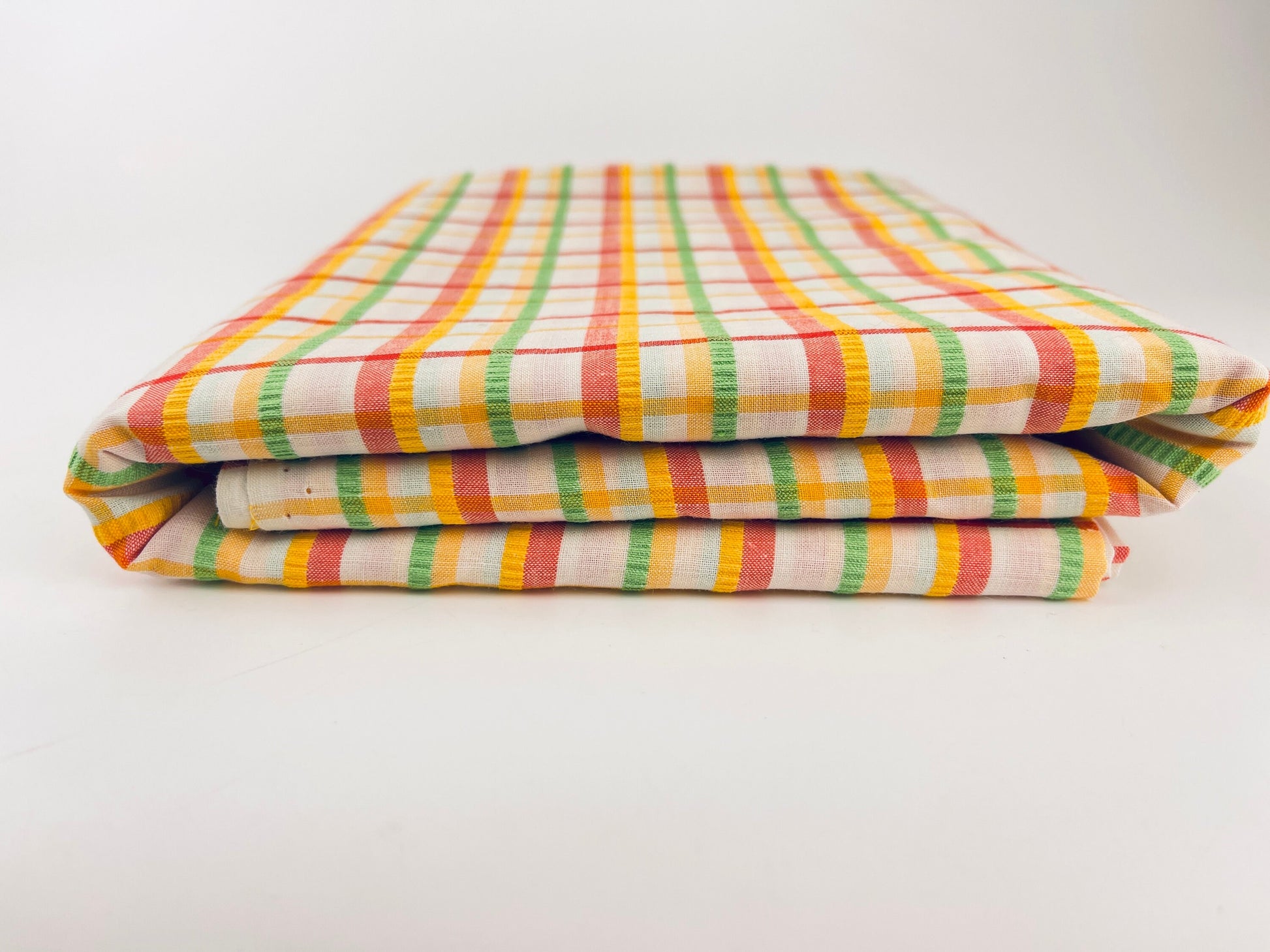 Product image for 'vintage bright colourful plaid fabric textured ribbon lines 44 x 72' (view d80aa2)