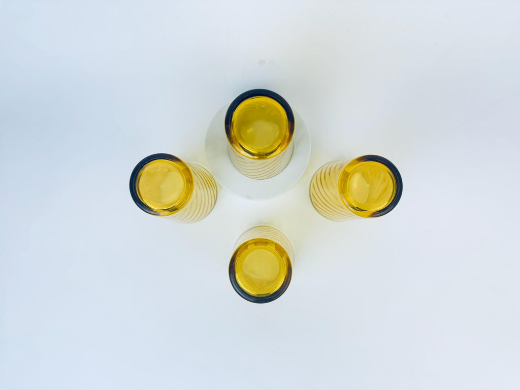 Product image for 'vintage amber swirl juice glasses set of four 4' (view 66d9f9)
