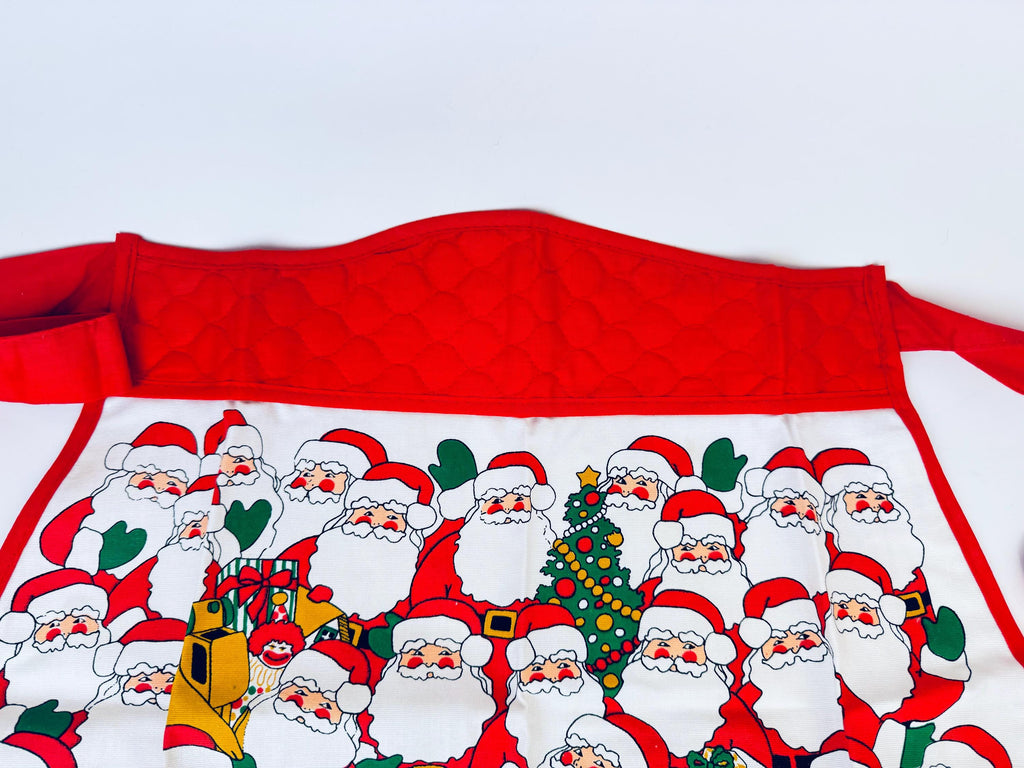 Product image for 'vintage kitchen queen santa christmas waist apron made in canada' (view 0d1e39)