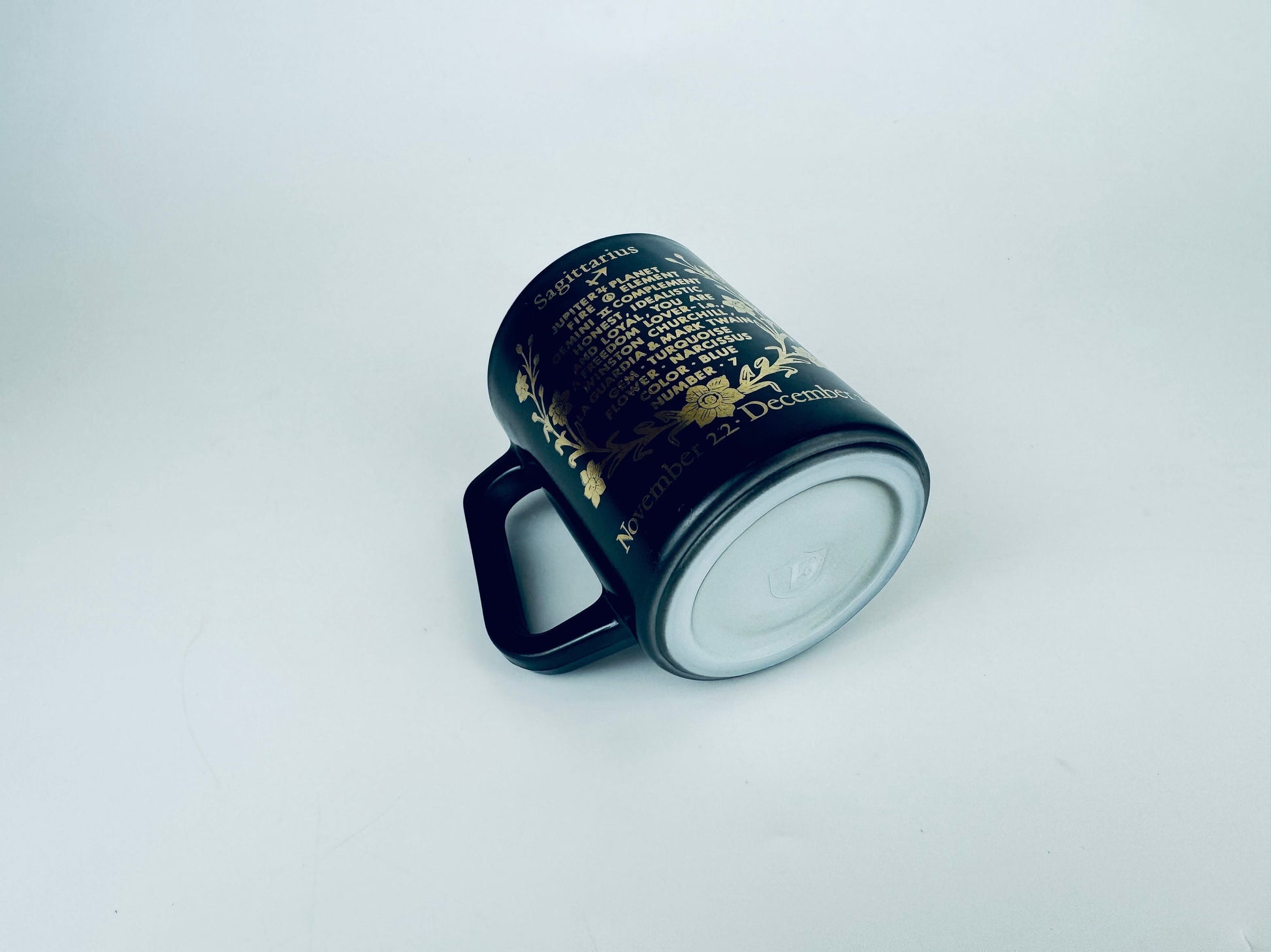 Product image for 'vintage sagittarius the archer zodiac black gold federal milk coffee glass mug astrological centaur gift' (view 588855)