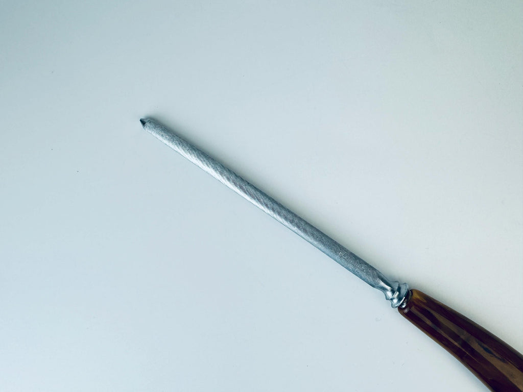 Product image for 'vintage forged steel sheffield bakelite knife sharpener made in england' (view f1b4de)
