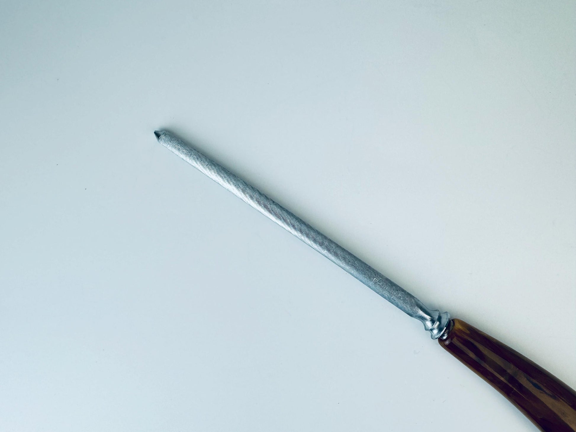 Product image for 'vintage forged steel sheffield bakelite knife sharpener made in england' (view f1b4de)