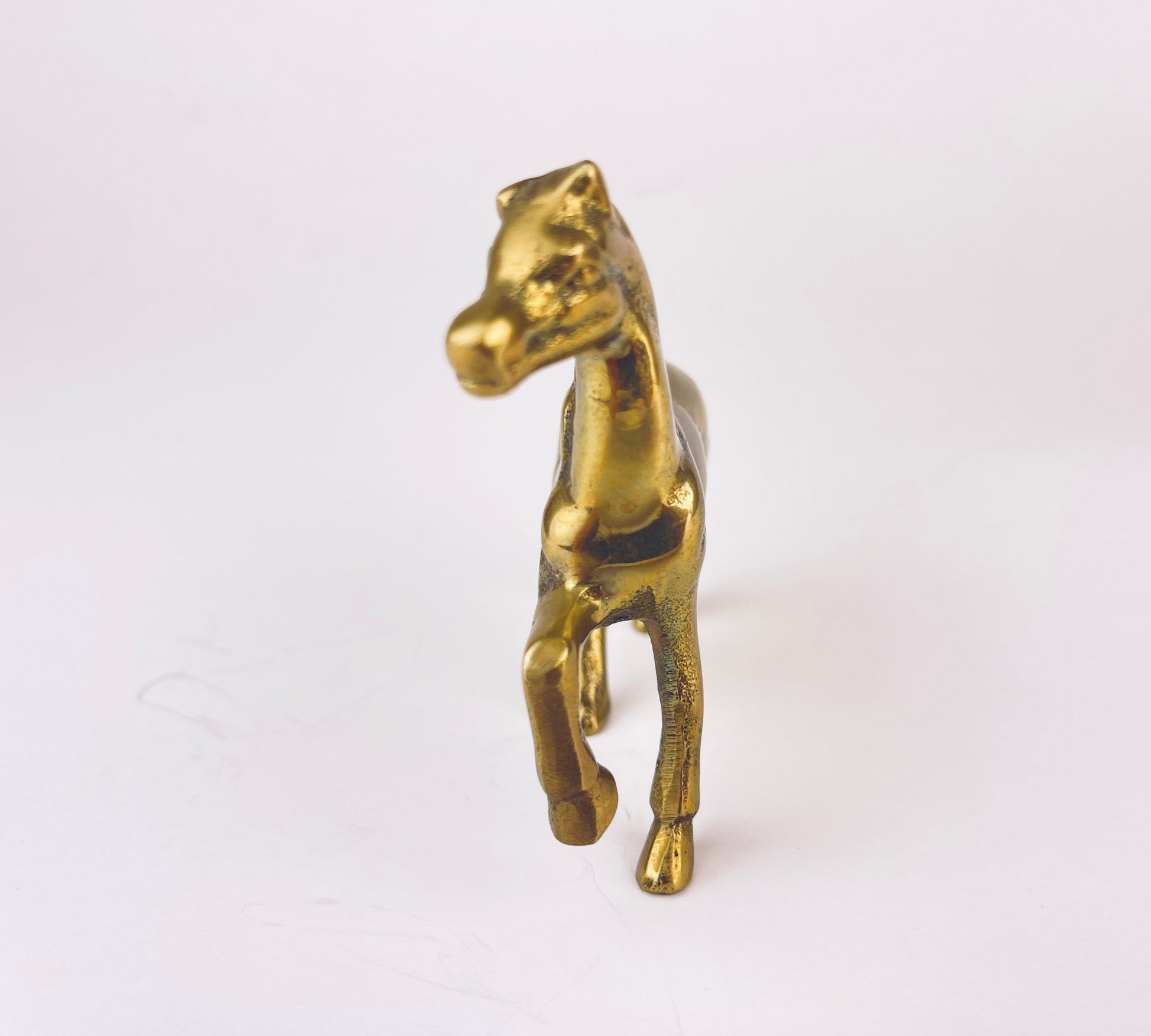 Product image for 'vintage solid brass tabletop horse sculpture' (view 282ace)