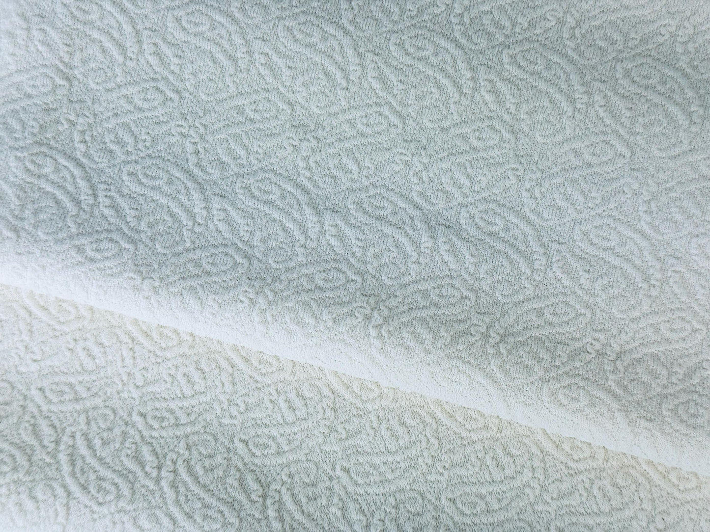 Product image for 'vintage soft ivory white lightly textured paisley fabric material 10 x 26 set of two 2' (view a8d9a6)
