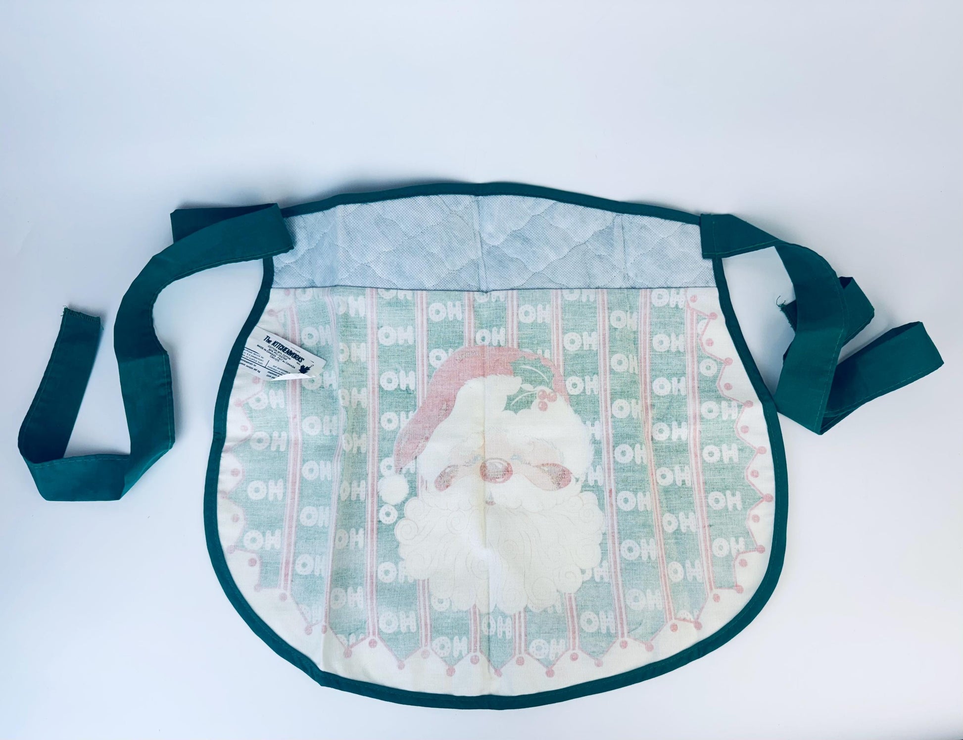 Product image for 'vintage ho ho ho santa christmas waist apron made in canada by kitchenworks' (view c12ee9)