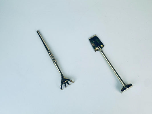 Product image for 'vintage brass bonsai rake pickle fork or back scratcher mid century whimsy' (view 6d8310)