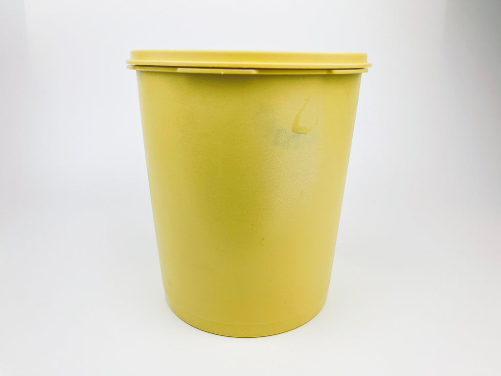 Product image for 'vintage yellow plastic tupperware countertop containers servalier lid starburst pattern made in canada sets sold separately' (view 825e28)