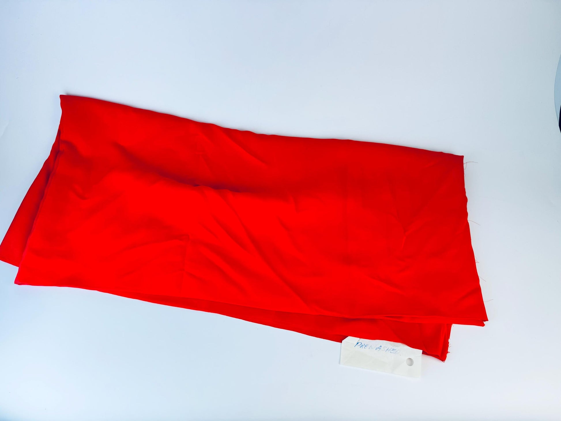Product image for 'vintage bright scarlet red silky feel polyester fabric material 44 x 100' (view 496fcc)