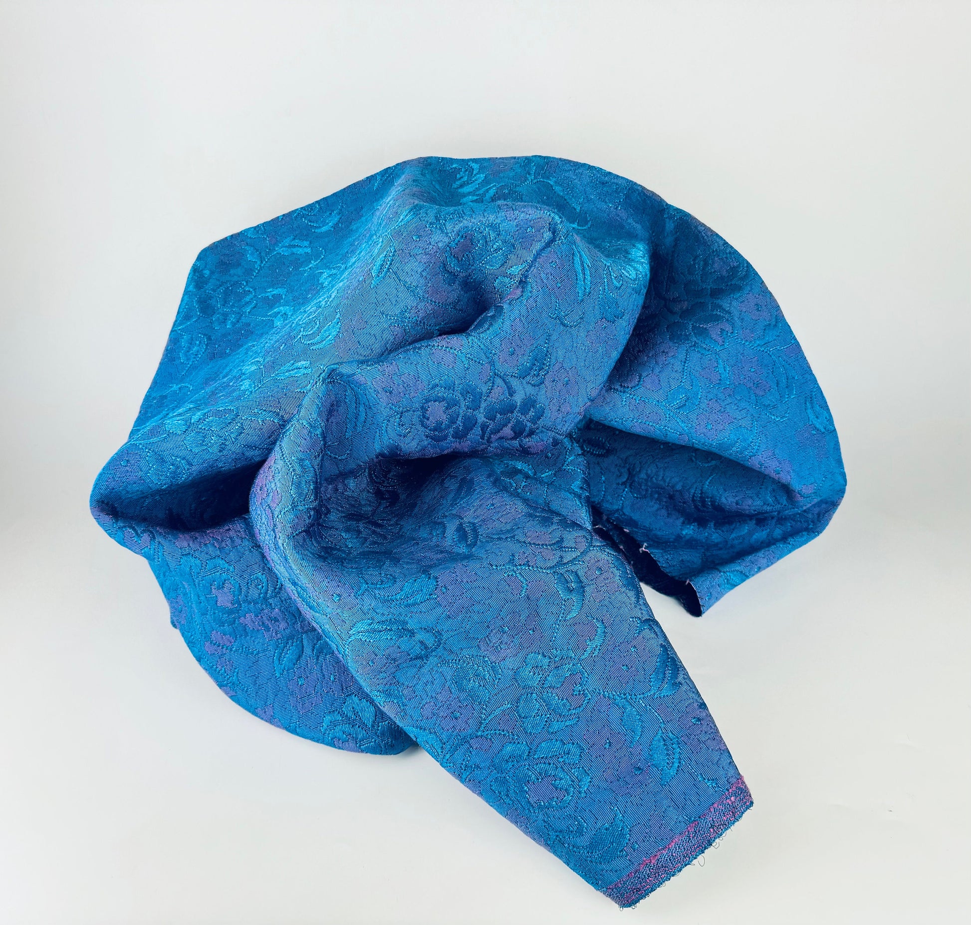 Product image for 'vintage shinny blue pink grandma couch upholstery fabric 40 x 53' (view c73cb8)
