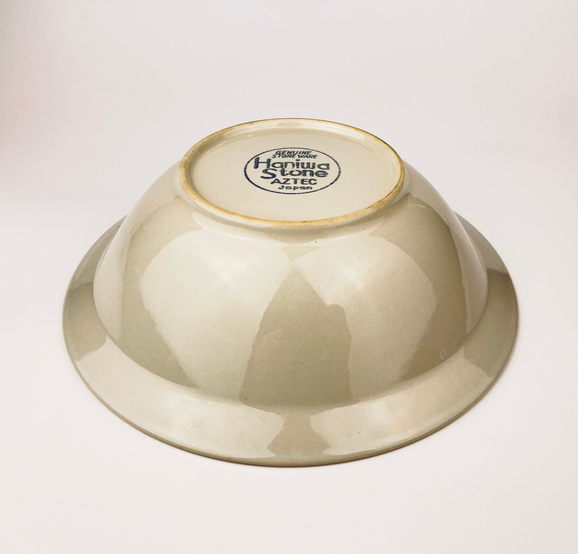 Product image for 'vintage haniwa stone aztec japan large serving bowl genuine stoneware made in japan' (view 30001f)
