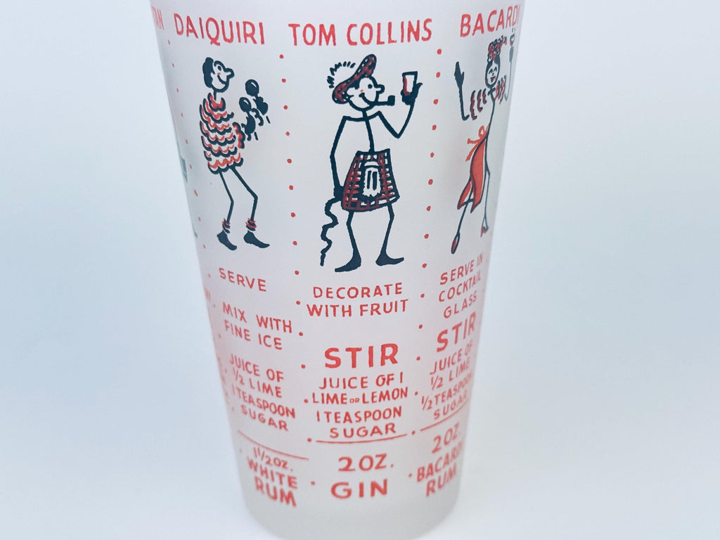 Product image for 'vintage federal glass cocktail shaker vintage cocktail recipes' (view 239a1f)
