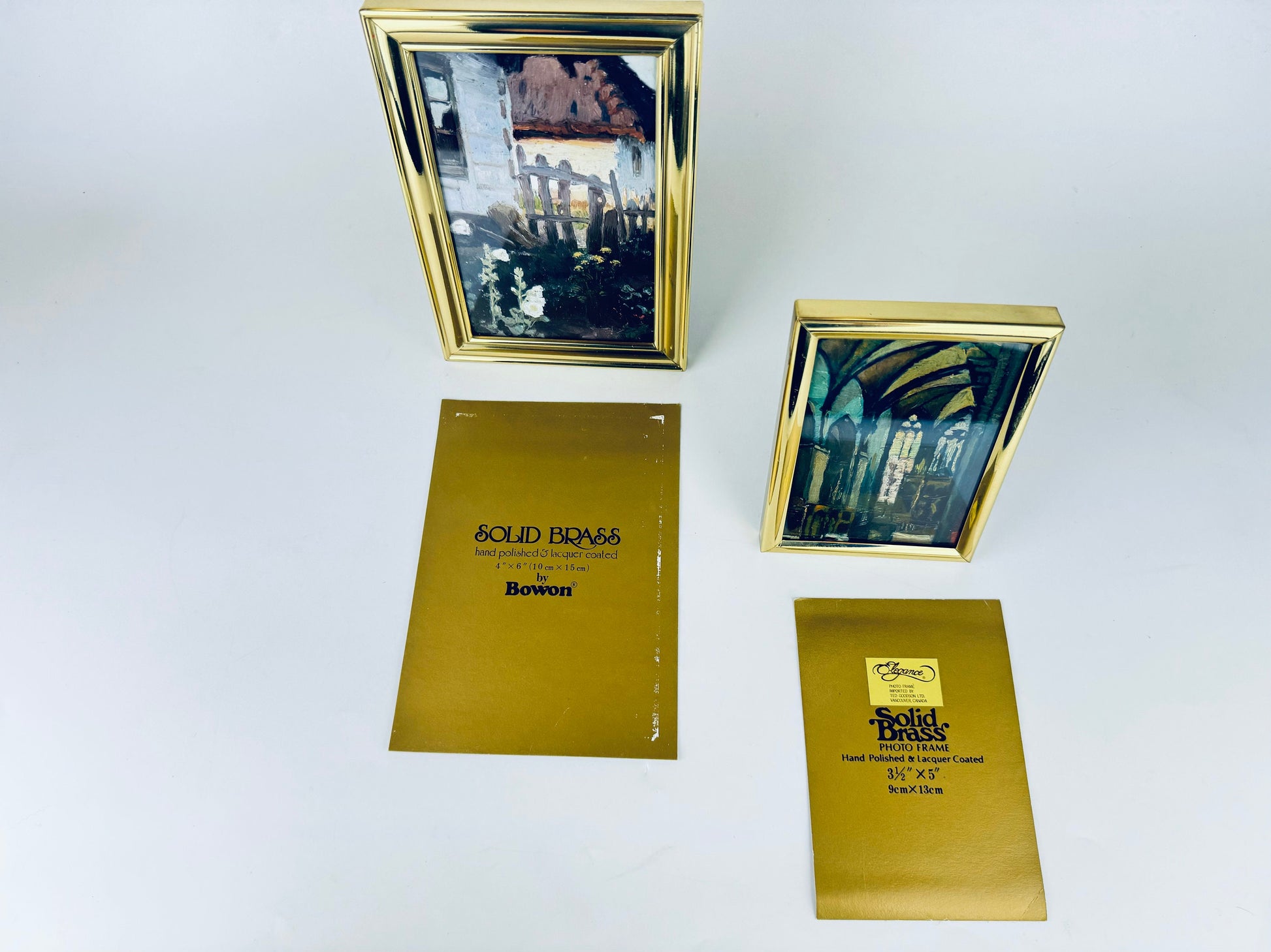 Product image for 'vintage gold solid brass tabletop picture frame made in korea sold separately' (view ceebd2)