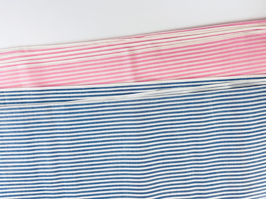 Product image for 'vintage pink blue striped fabric material sold separately' (view aa91d7)