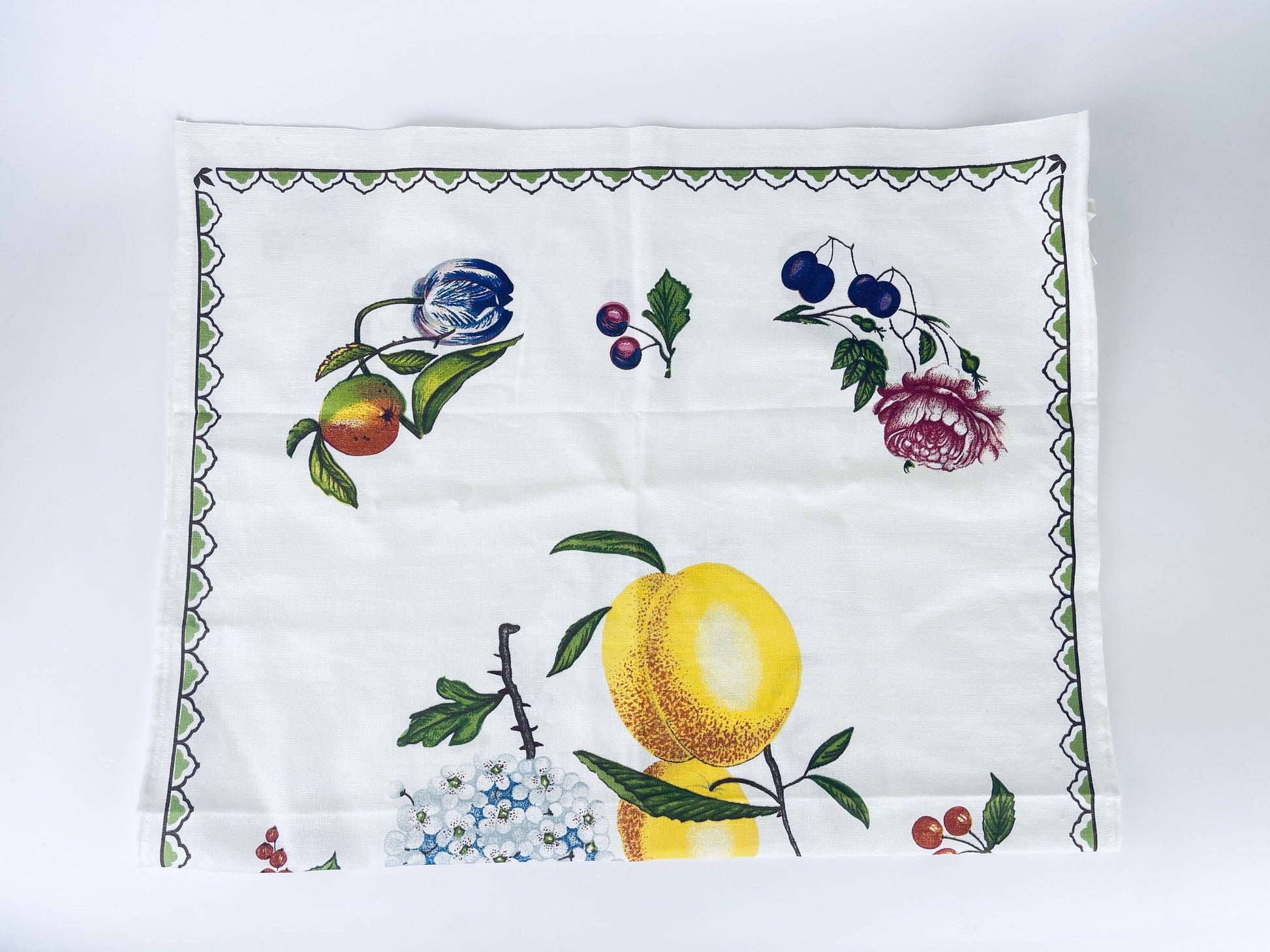 Product image for 'vintage spode england fruit tea towel kitchen statement towel 100 cotton made in england' (view ecdd2e)