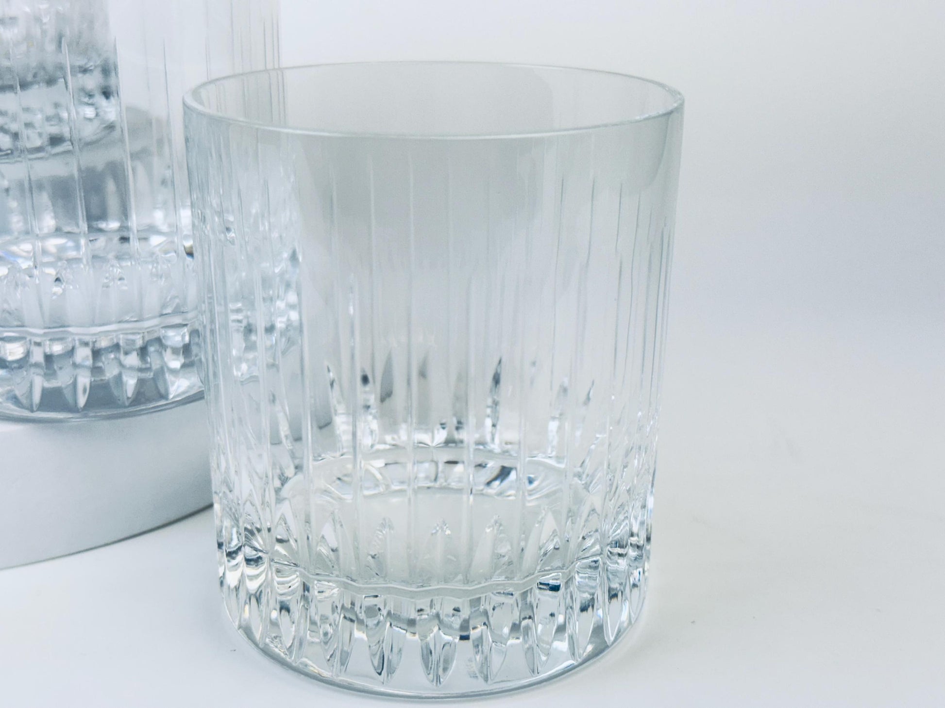 Product image for 'vintage jihlavske sklarny bohemia crystal lowball glasses set of five 5 made in czech republic' (view feeb73)