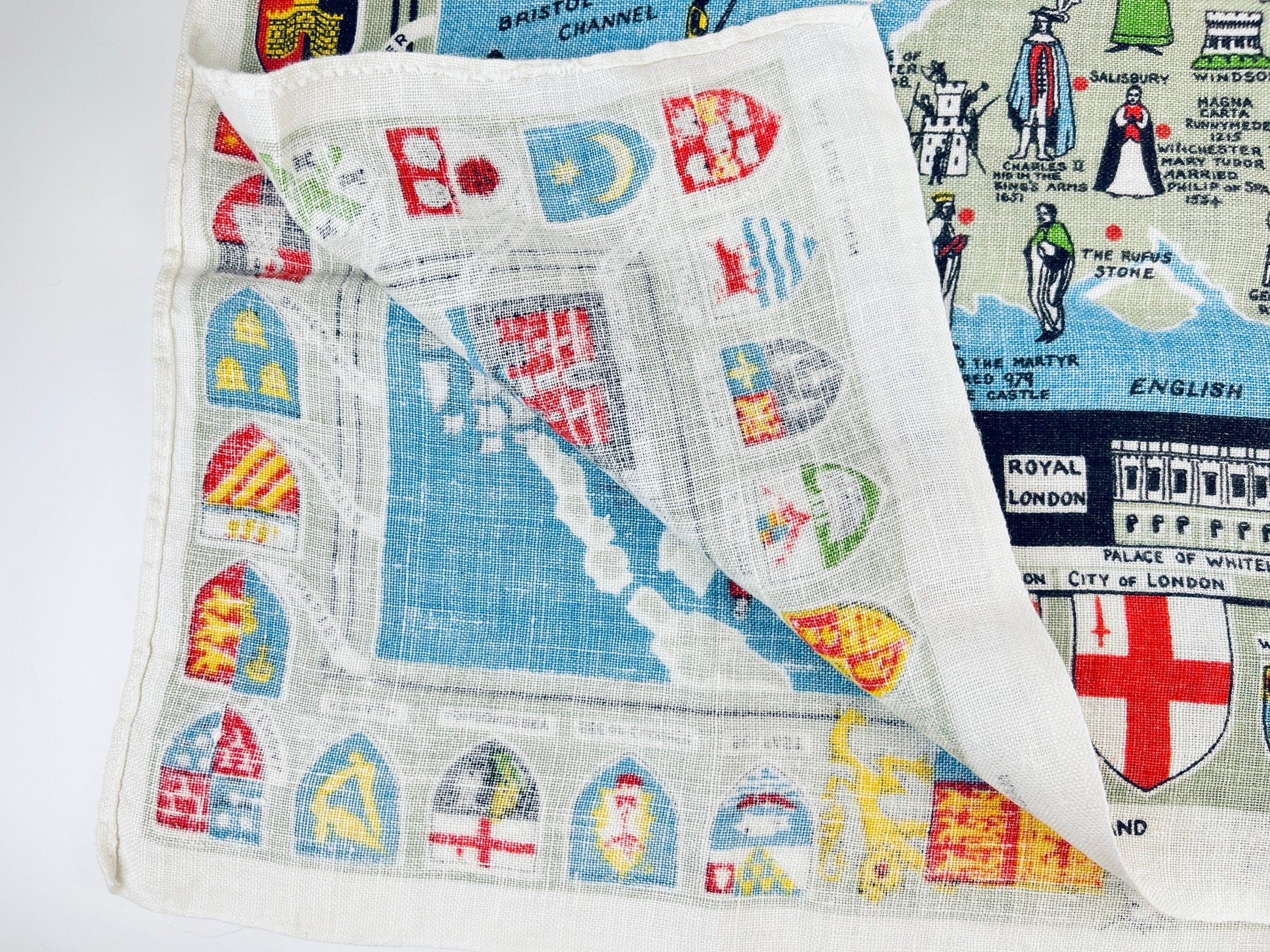 Product image for 'vintage map of royal britain tea towel all pure linen made in ireland' (view b2739e)