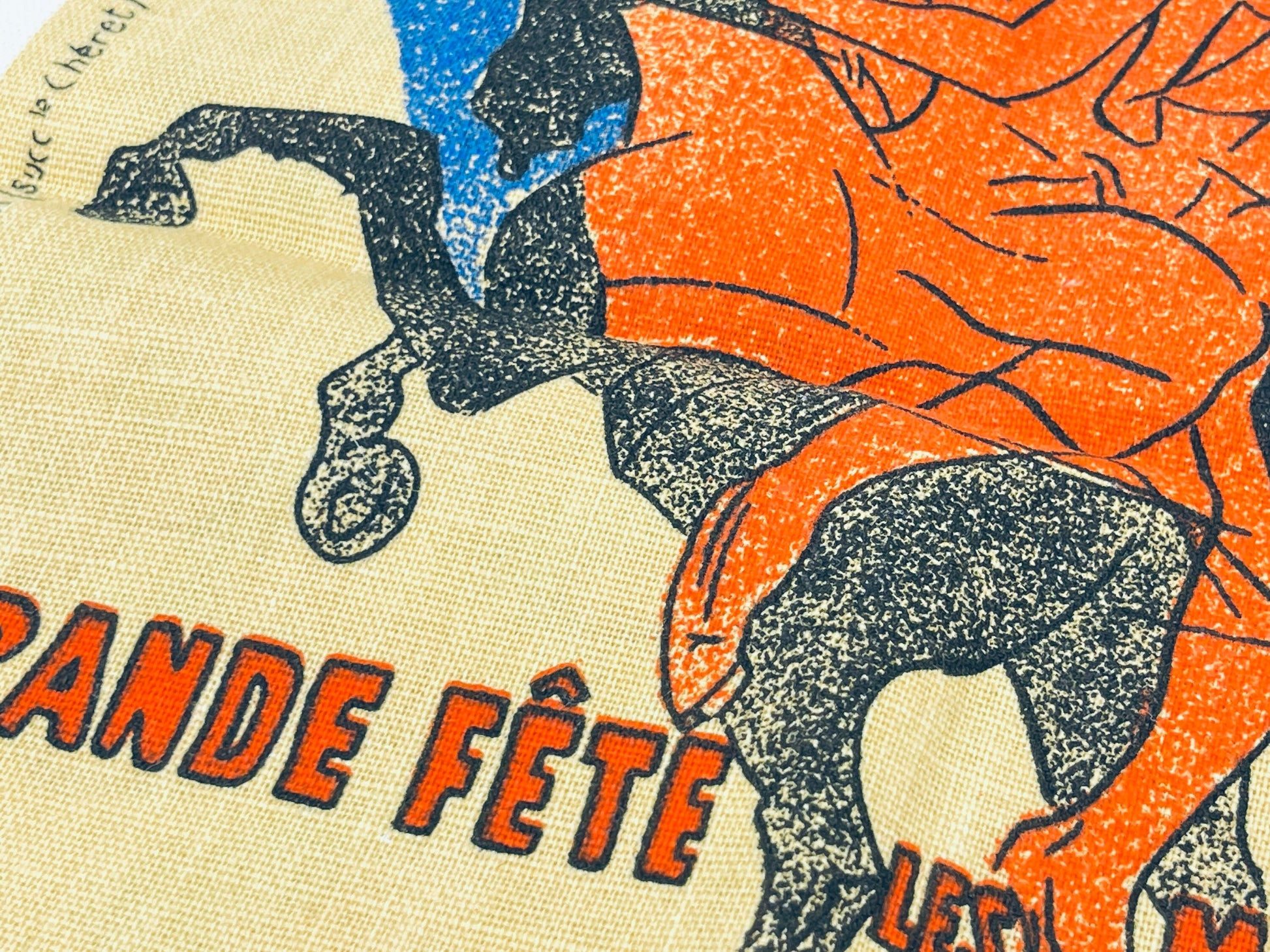 Product image for 'vintage moulin rouge tea towel statement towel made in ireland' (view f72b09)